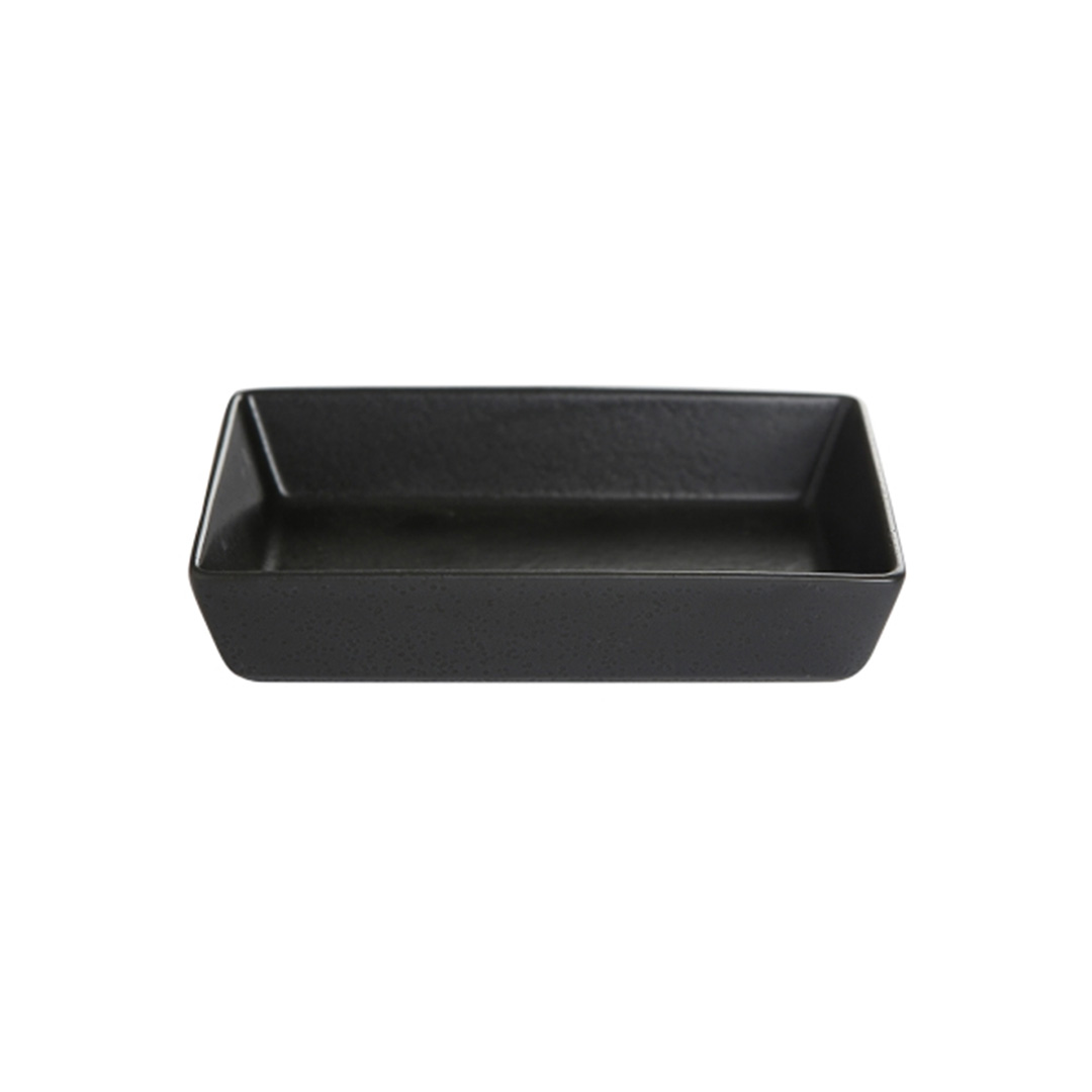 PORLAND BLACK Чиния ордьовър правоъгълна 16смх10см - Horeca Depot